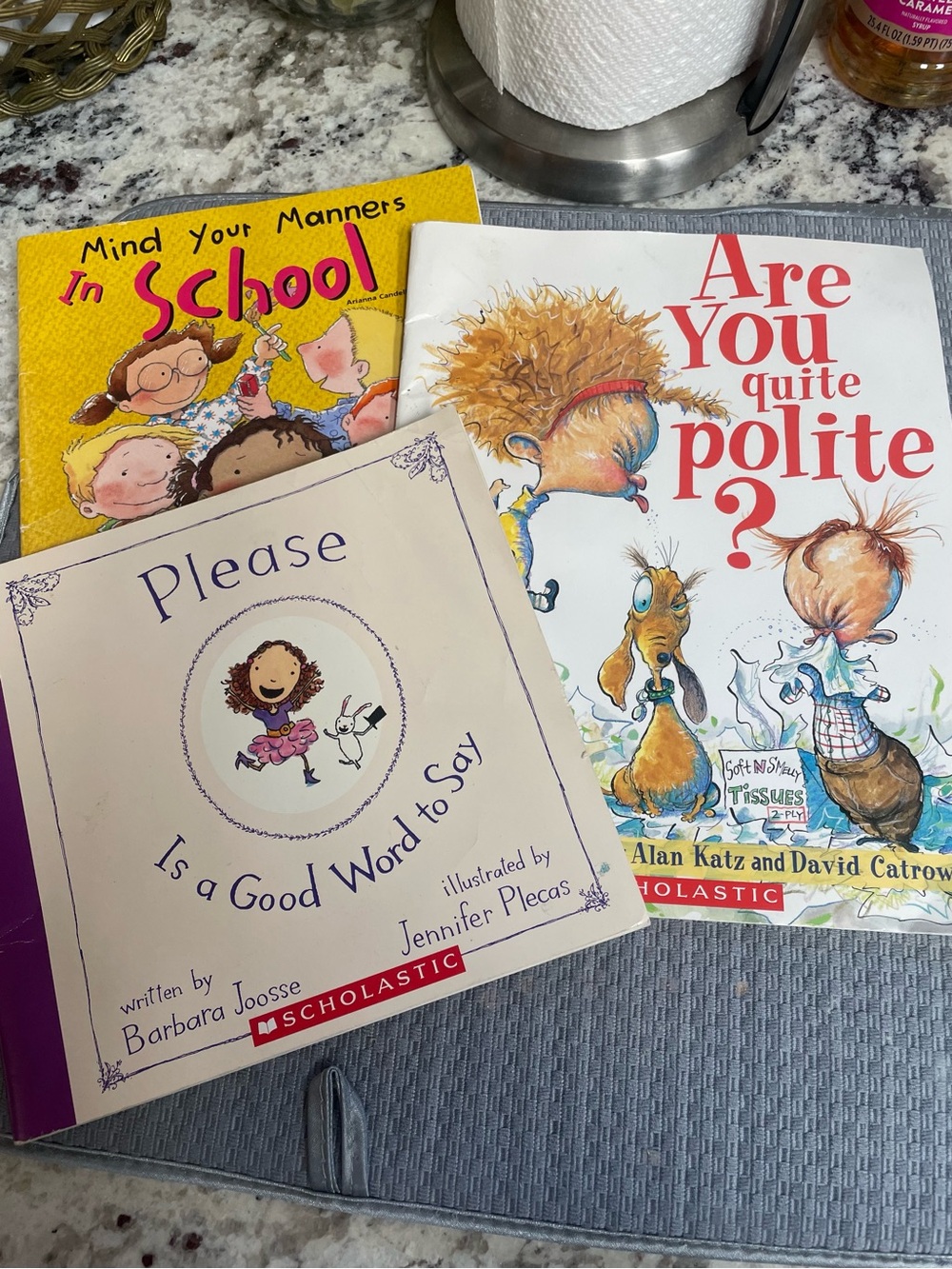 Scholastic preschool Children’s Books. Trio of book about manners, etiquette.